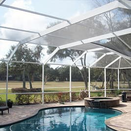 Screen Enclosures & Patios White Frame